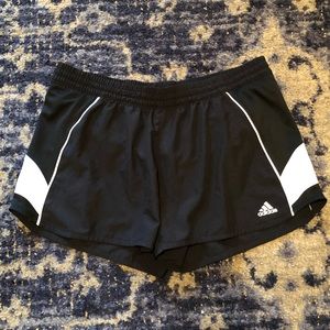 Adidas athletic shorts with built in liner